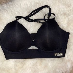 Black pink Victoria’s Secret bra with wire
